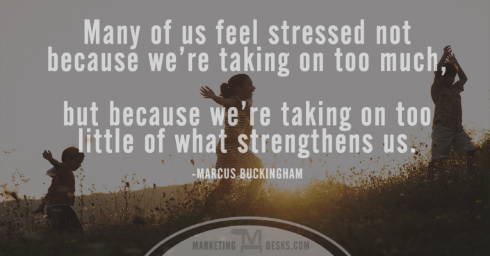Marcus Buckingham quote - take on what strengthens us