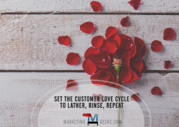 Set the customer love cycle to lather rinse repeat