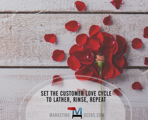 Set the customer love cycle to lather rinse repeat